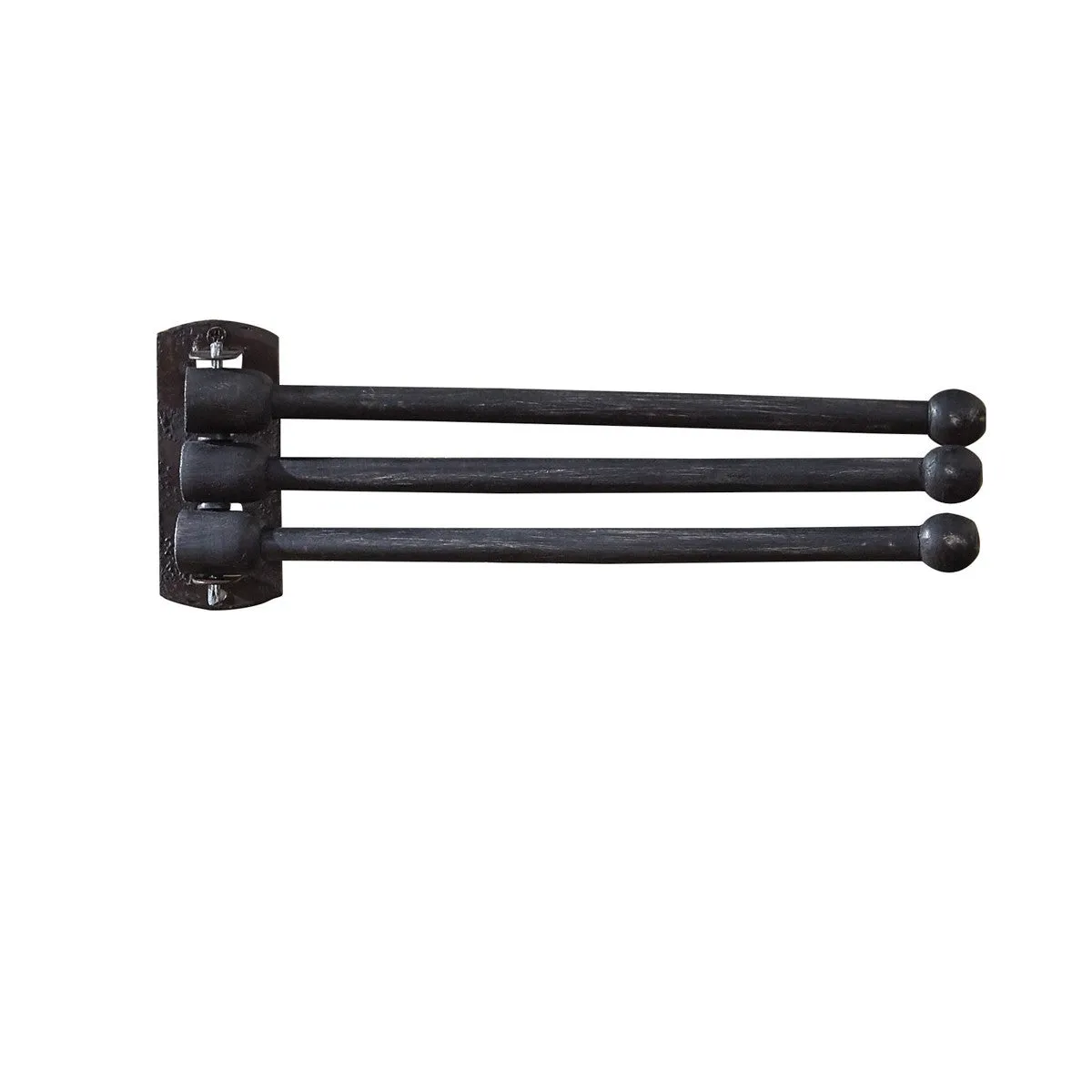 3 Prong Wood Towel Rack - Black Park Designs