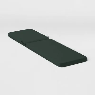 78"x22" Outdoor Chaise Lounge Cushion Fern Shower Green - Room Essentials: Water-Resistant Patio Comfort
