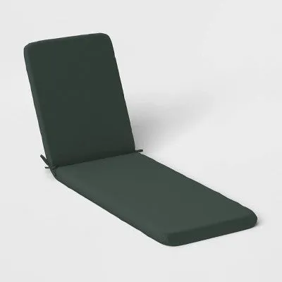 78"x22" Outdoor Chaise Lounge Cushion Fern Shower Green - Room Essentials: Water-Resistant Patio Comfort