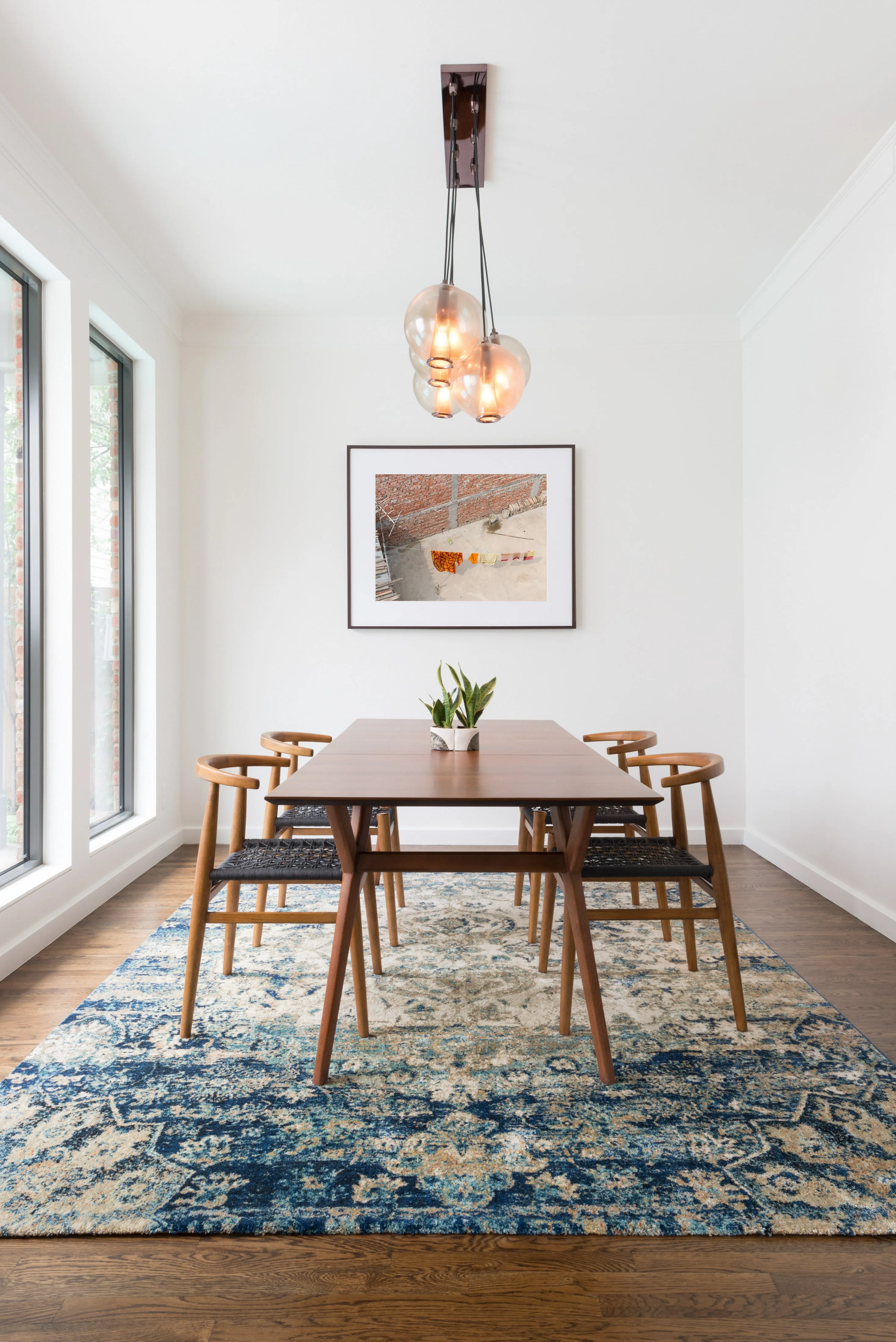 Anastasia Rug in Blue & Ivory