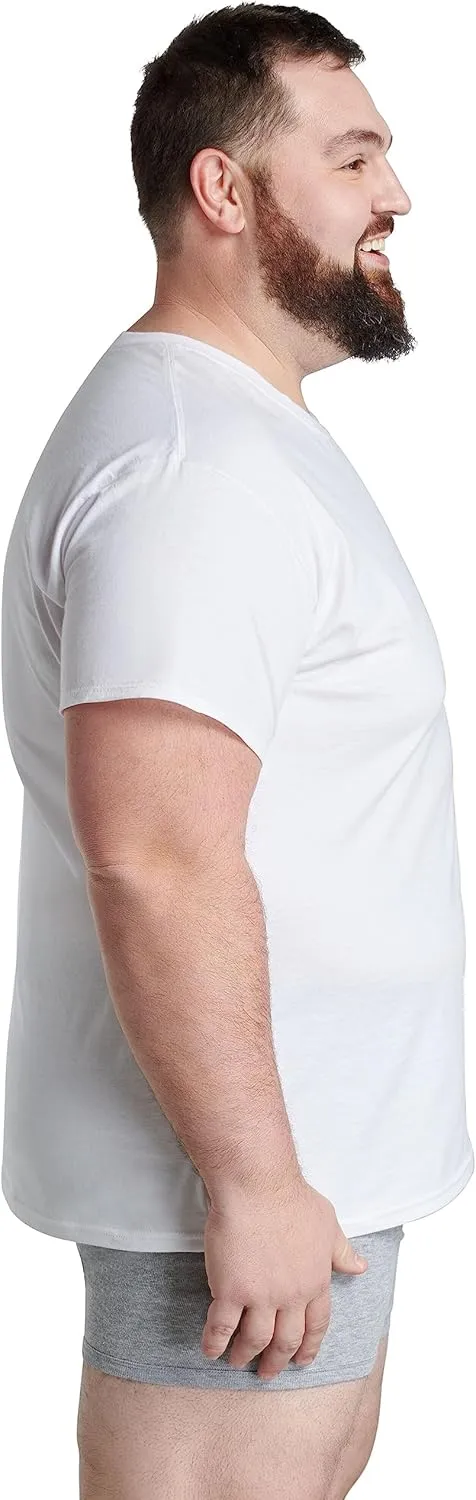 Fruit of the Loom Men's Undershirts, Moisture Wicking & Tag Free, Short Sleeve Crew T-Shirts