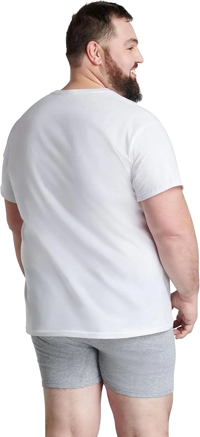 Fruit of the Loom Men's Undershirts, Moisture Wicking & Tag Free, Short Sleeve Crew T-Shirts