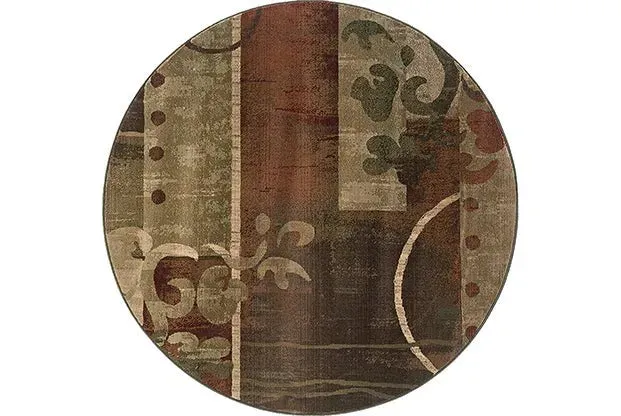 Generations 8007A Green/ Red Rug
