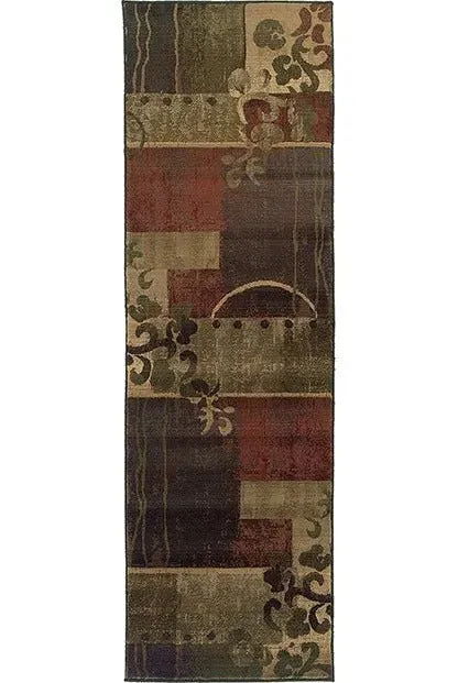 Generations 8007A Green/ Red Rug