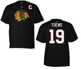 Jonathan Toews #19 Chicago Blackhawks Reebok Black Shirt