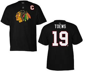 Jonathan Toews #19 Chicago Blackhawks Reebok Black Shirt