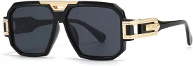 Junsika Retro Oversized Sunglasses for Men Women Fashion Vintage Square Aviator Designer Shades Sunglasses