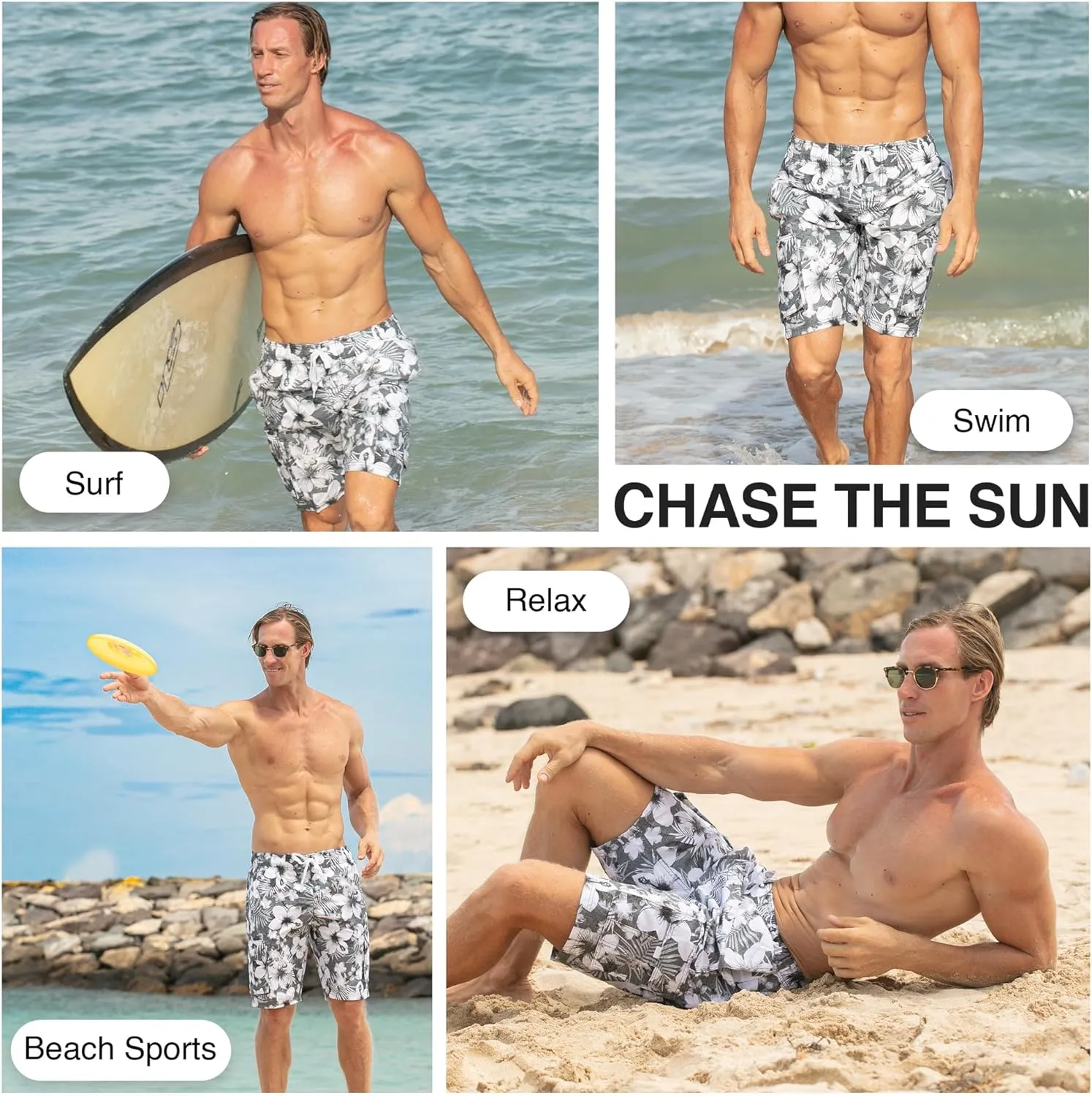 Kanu Surf Men's Infinite Swim Trunks (Regular & Extended Sizes)