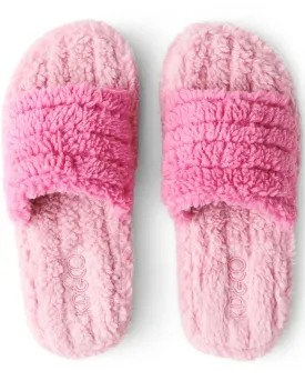 Kip & Co Poochie Pink Quilted Sherpa Adult Slippers