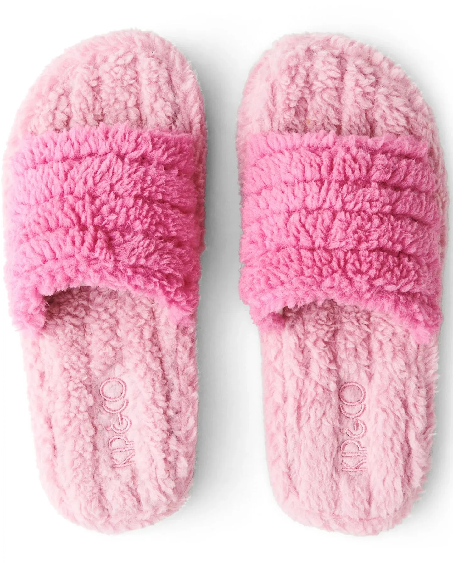 Kip & Co Poochie Pink Quilted Sherpa Adult Slippers