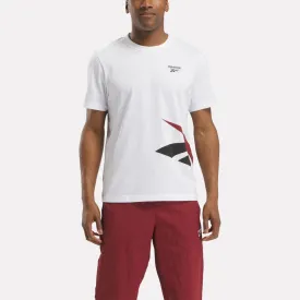 REEBOK MEN'S IDENTITY CROSS CHECK WHITE TEE