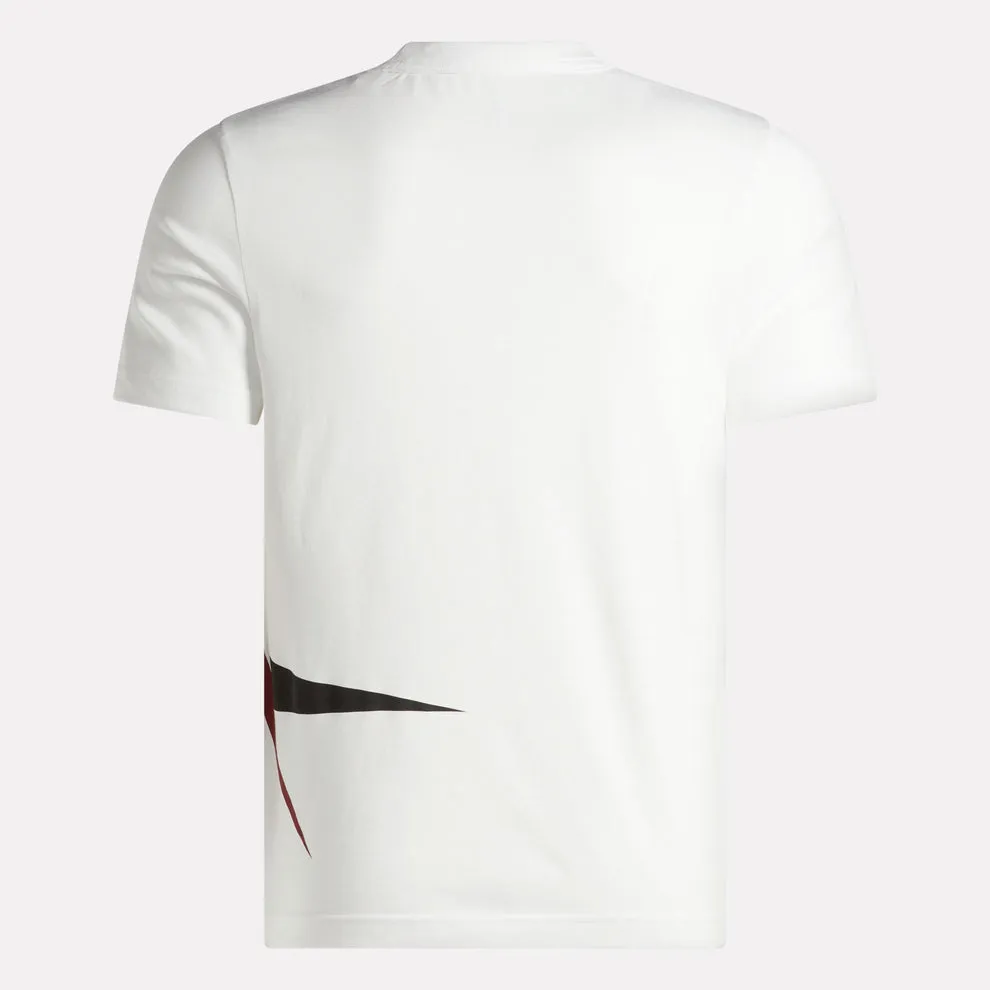 REEBOK MEN'S IDENTITY CROSS CHECK WHITE TEE