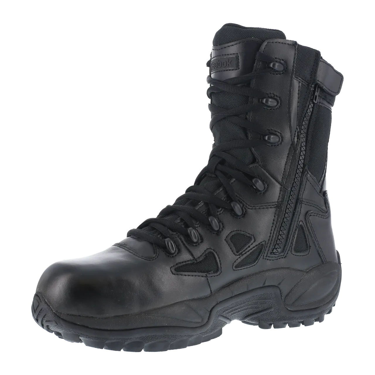 Reebok Rapid Response 8" Stealth Boots with Side Zipper - RB8874