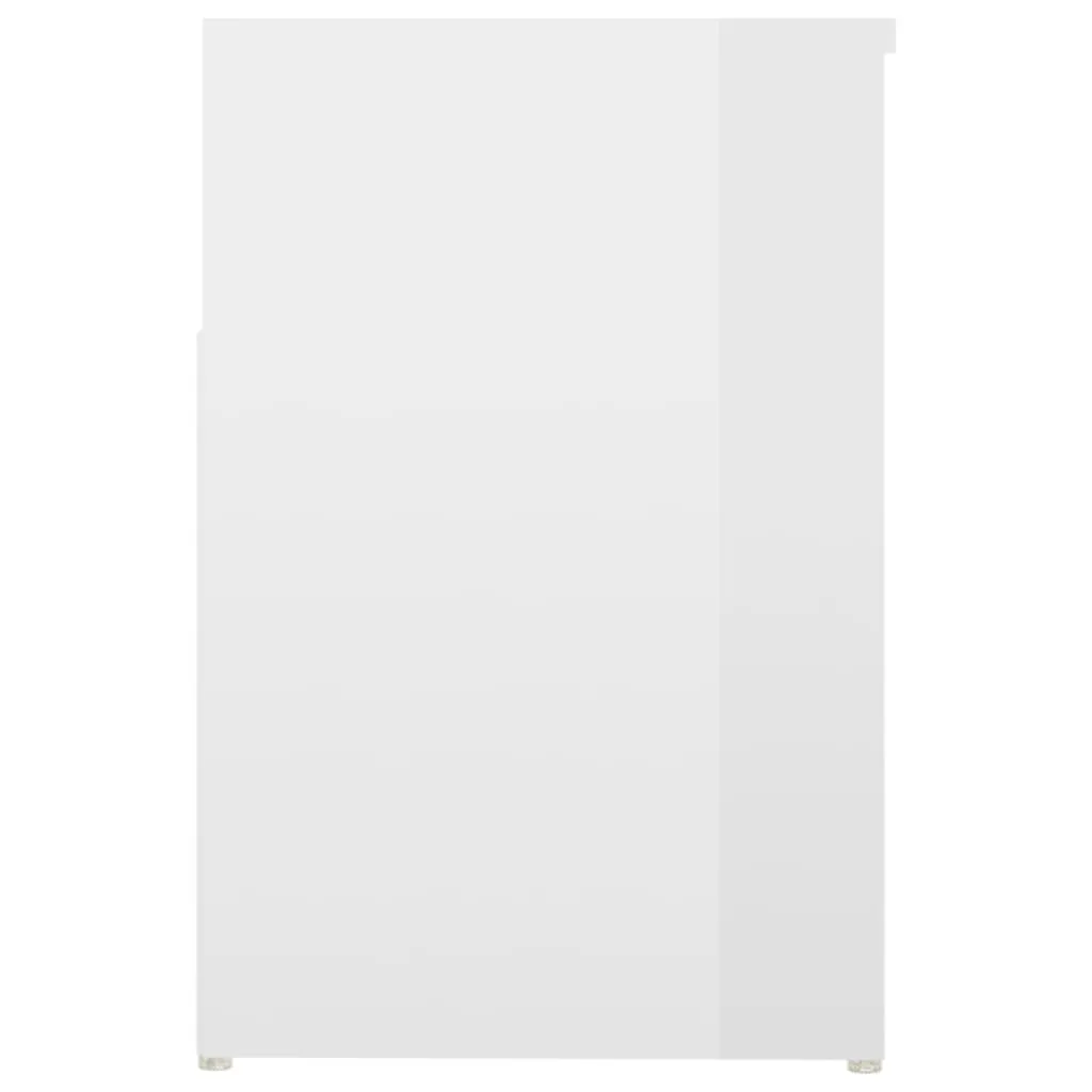 Shoe Bench High Gloss White 80x30x45 cm Engineered Wood