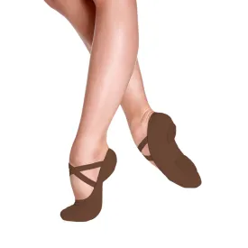 So Danca Bliss Child's Stretch Canvas Ballet Slippers - Mocha