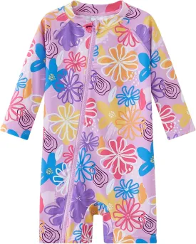 UMELOK Baby Girls' One Piece Swimsuit Full Zip UPF 50  Sun Protection Swimwear Rash Guard Swim Suit