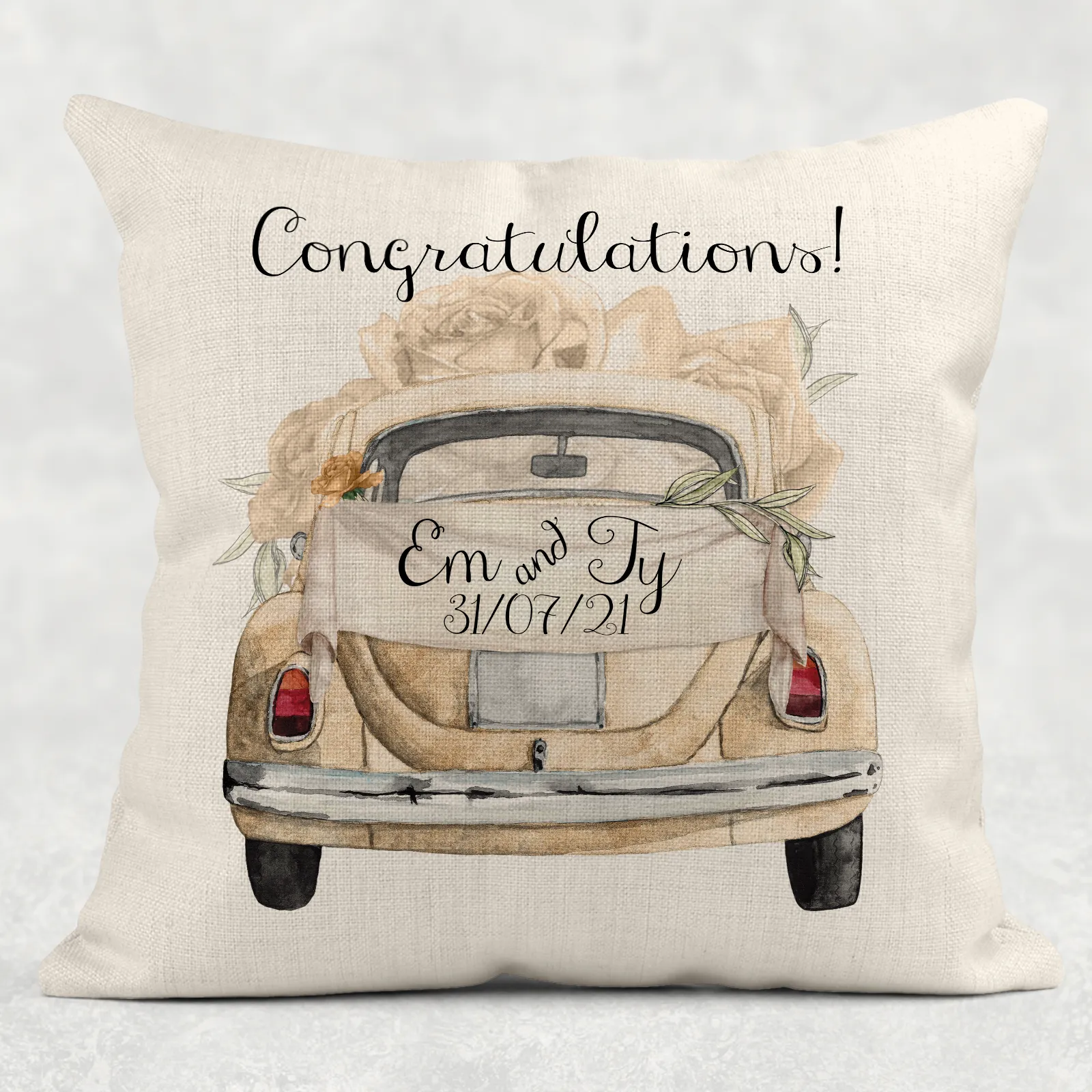 Wedding Car Mr & Mrs Cushion