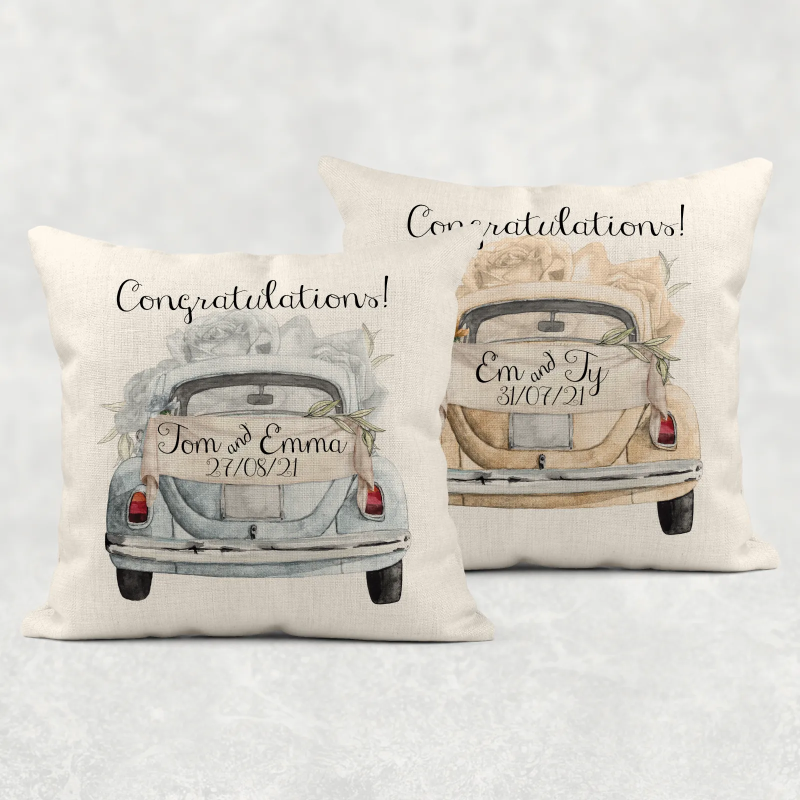 Wedding Car Mr & Mrs Cushion