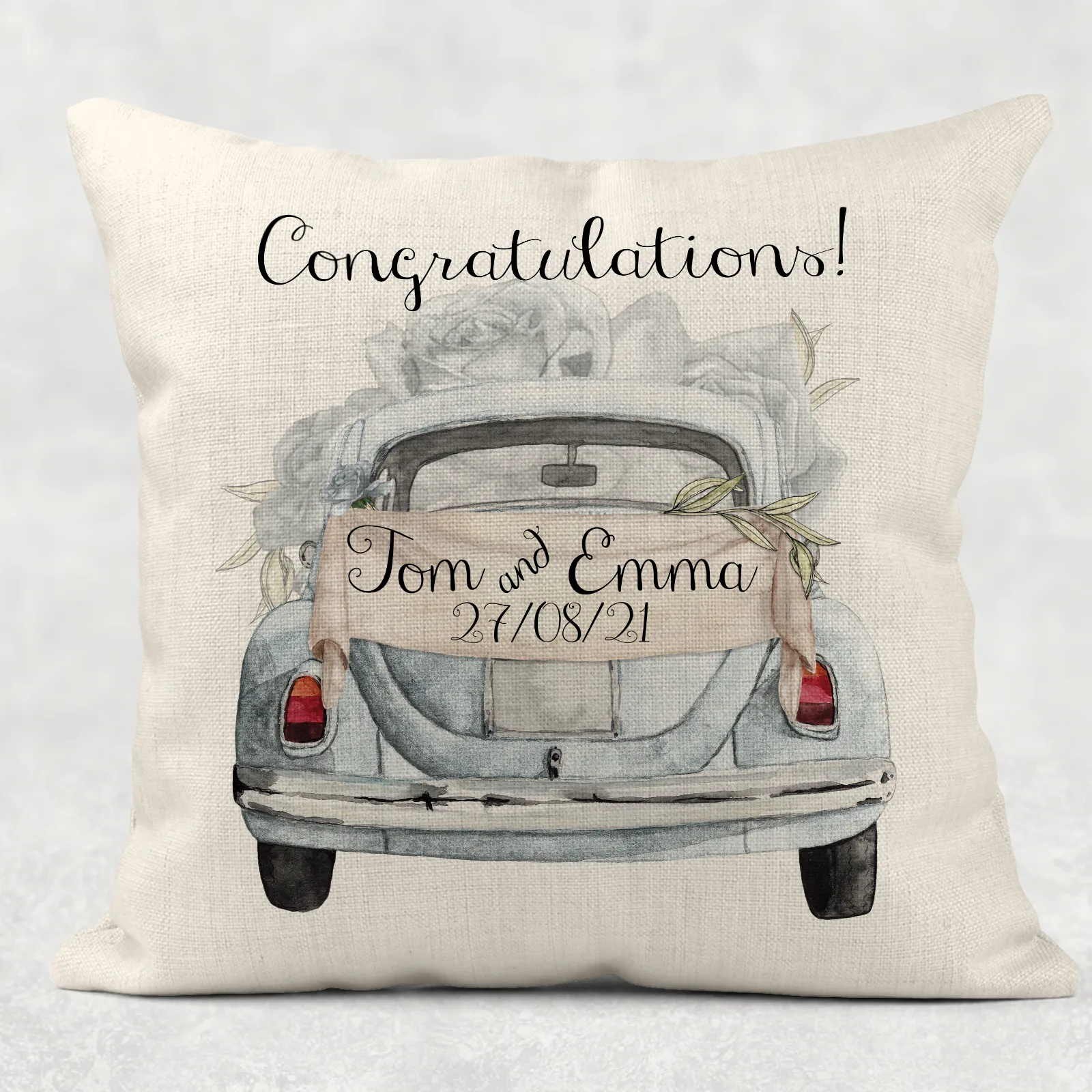 Wedding Car Mr & Mrs Cushion