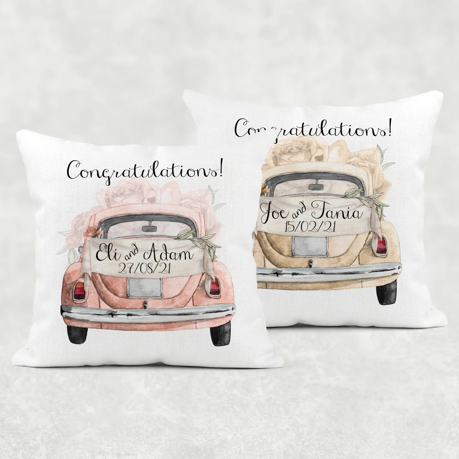 Wedding Car Mr & Mrs Cushion