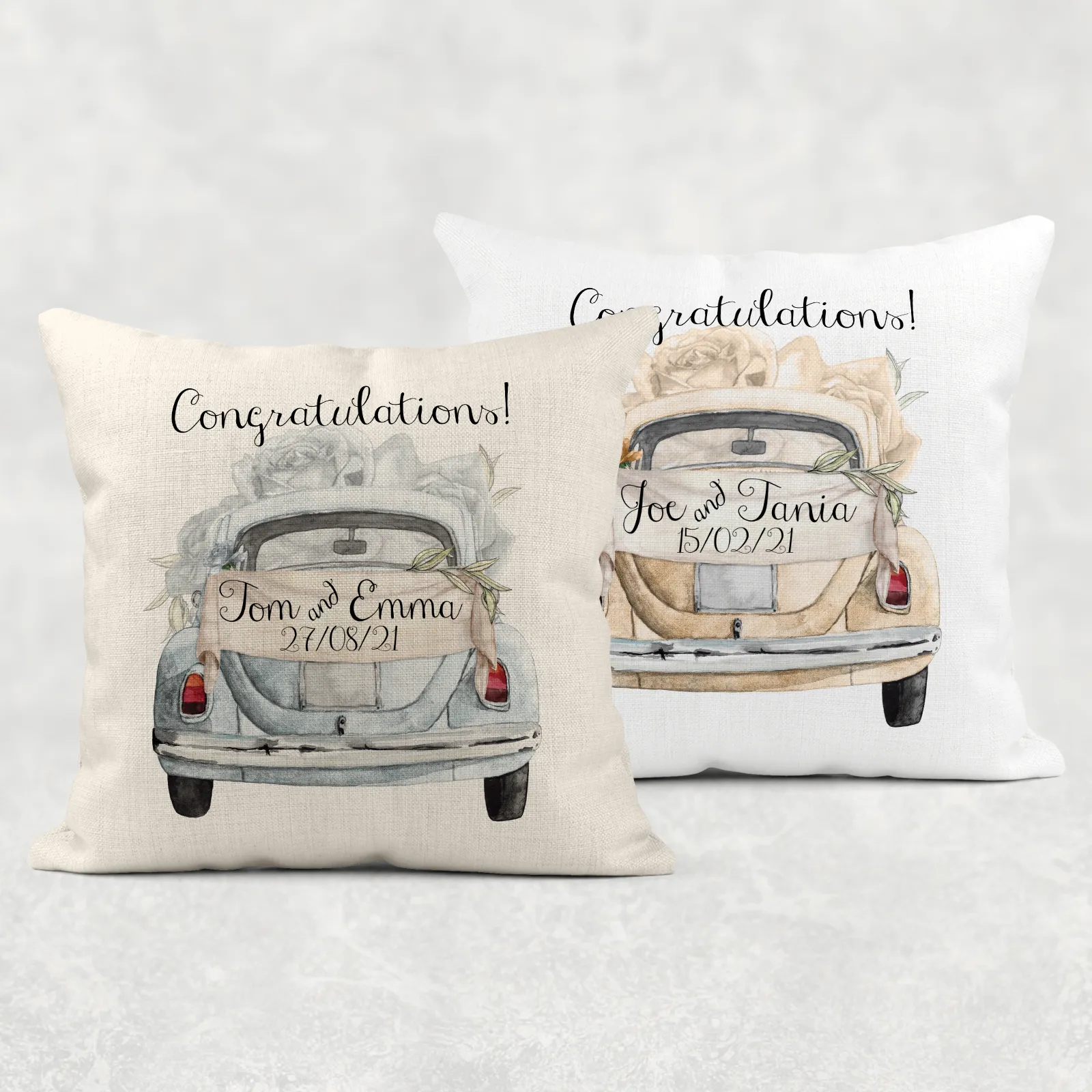 Wedding Car Mr & Mrs Cushion