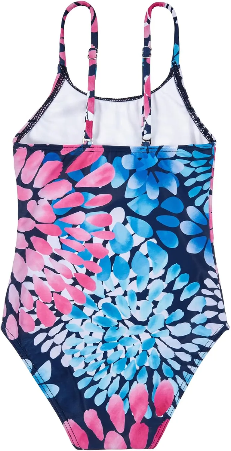 Zando Toddler One Piece Swimsuits Girls Beach Bathing Suit Kids Cute Swimwear Quick Dry 1-10 Years
